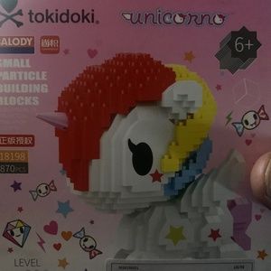 Unicorn small particle building blocks 870pcs